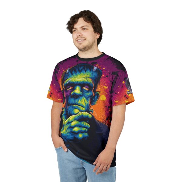Frankenstein II Pop 60's Art Style Tee Unisex (AOP) - Image 10