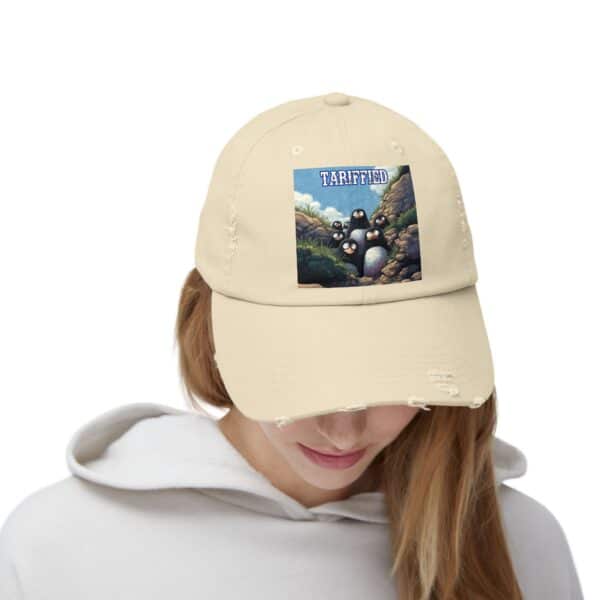 Tariffied Logo Distressed Cap - Tariff Fear Is Real - Image 25