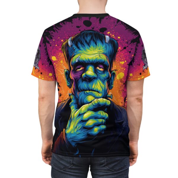 Frankenstein II Pop 60's Art Style Tee Unisex (AOP) - Image 12