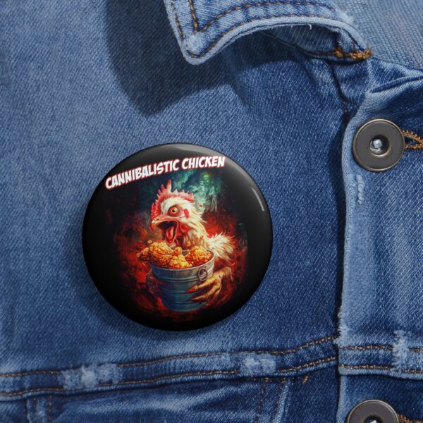 Custom Cannibalistic Chicken Band Pin Buttons | Fun Accessories for Gifting, Collecting, and Fashion - Image 2