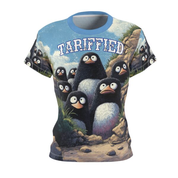Tariffied Women's Tee – Tariff Fear Is Real (AOP) - Image 2