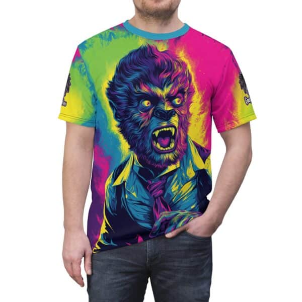 The Wolfman II Pop 60's Art Style Tee Unisex (AOP) - Image 9