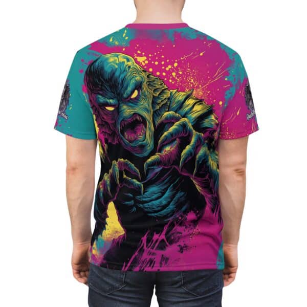 The Creature From The Deep Pop 60's Art Style Tee Unisex (AOP) - Image 12