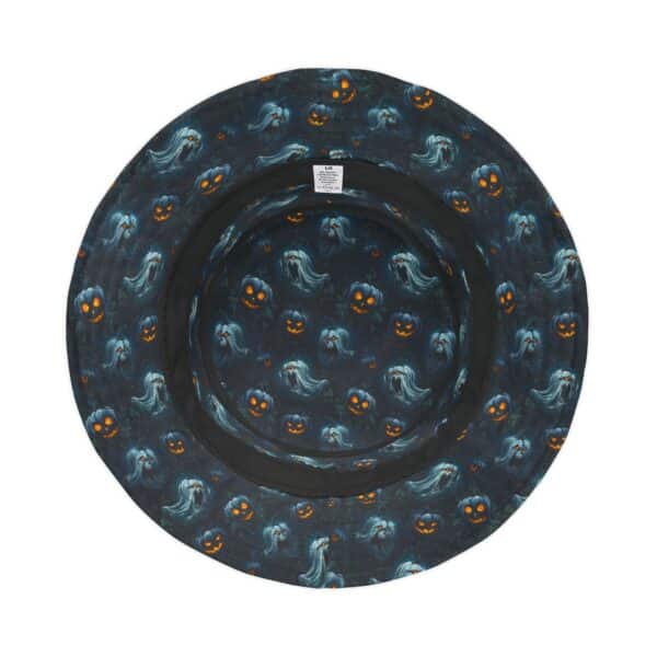 Ghosts & Pumpkins Pattern 2 Bucket Hat - Halloween Fashion Accessory - Image 6