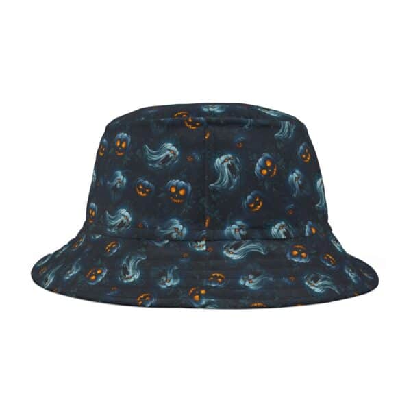 Ghosts & Pumpkins Pattern 2 Bucket Hat - Halloween Fashion Accessory - Image 3