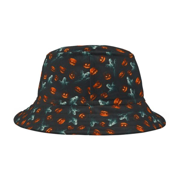 Ghosts & Pumpkins Pattern 3 Bucket Hat - Halloween Fashion Accessory - Image 3