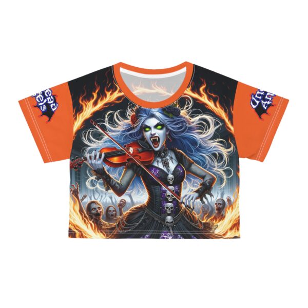 Ariel Undead Angel Violinist Crop Tee (AOP) - Image 5