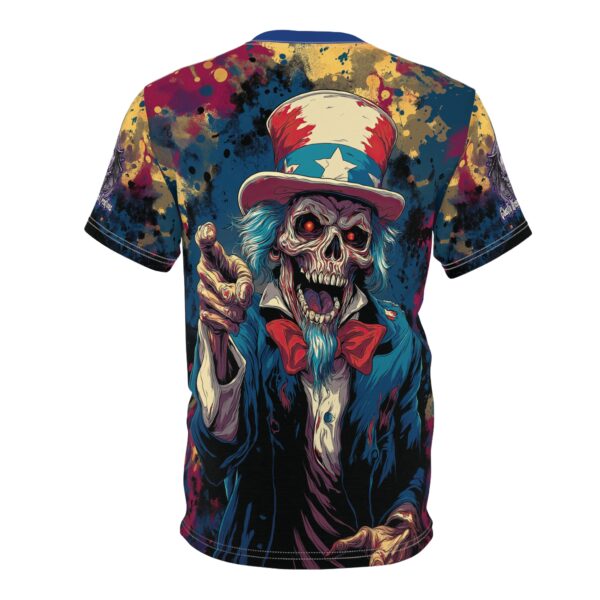 Pop Art Tee Uncle Sam Patriotic 4th Of July Skeletal Uncle Sam Pop 60's Art Style Tee Unisex (AOP) - Image 28