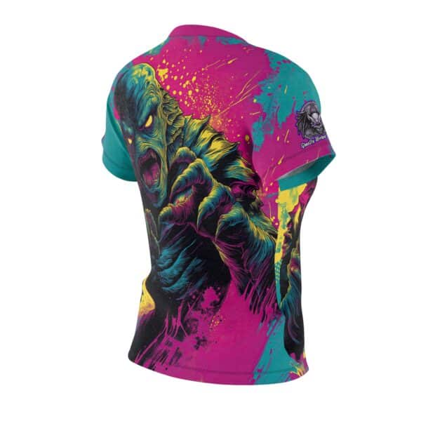 The Creature From The Deep Pop 60's Art Style Women's Tee (AOP) - Image 7