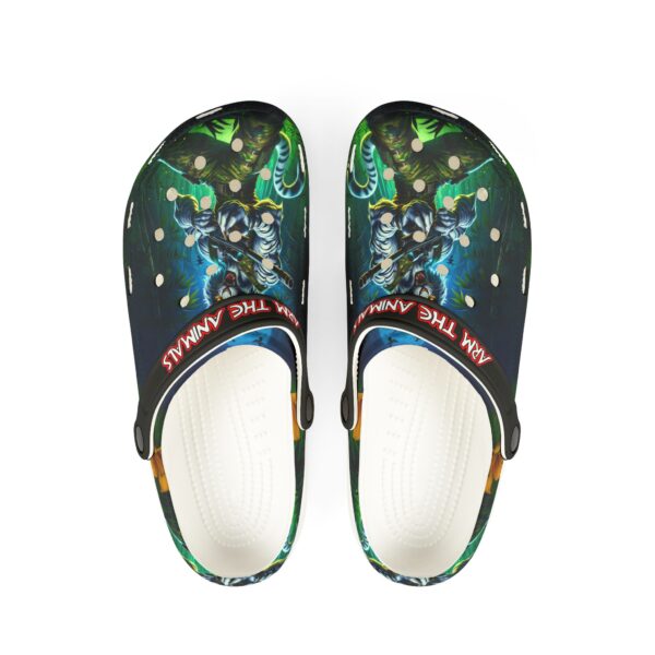 Clog Shoes - Arm The Animals: Commando Tiger #AA-D-WT003 Design - Image 10