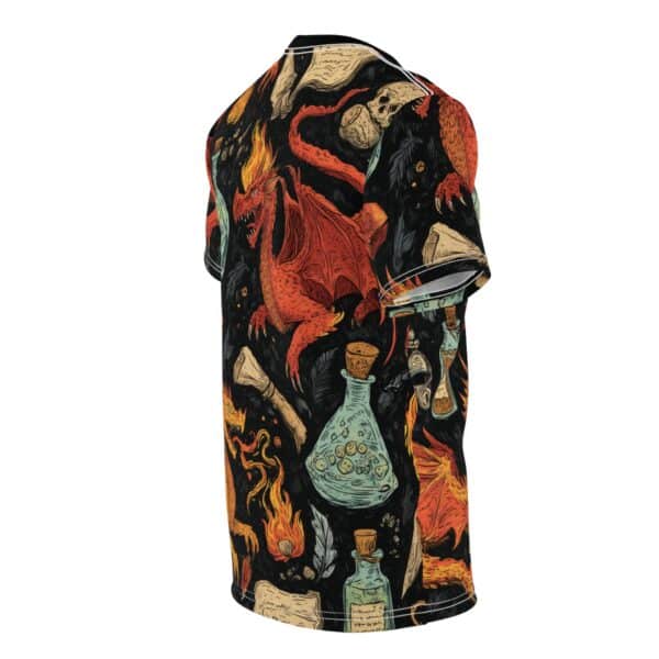 Epic Dragon Fantasy Pattern Unisex Cut & Sew Tee (AOP) - Image 8