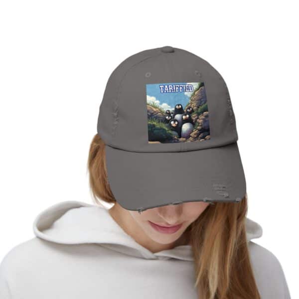 Tariffied Logo Distressed Cap - Tariff Fear Is Real - Image 39
