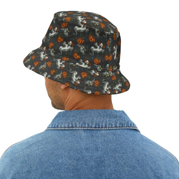 Ghosts & Pumpkins Pattern 1 Bucket Hat - Halloween Fashion Accessory - Image 7