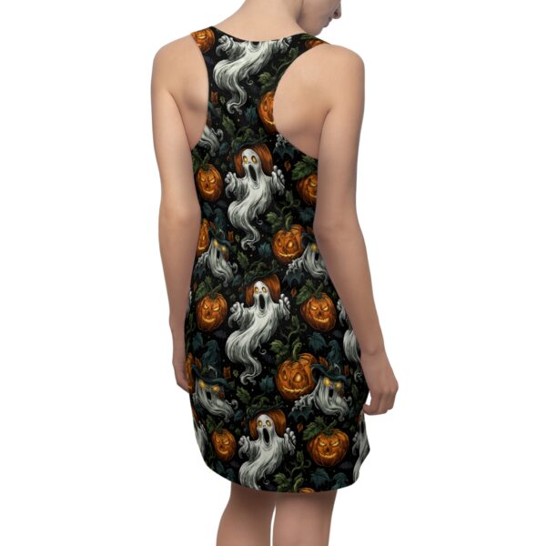 Ghosts & Pumpkins Pattern 1 Women's Cut & Sew Racerback Dress (AOP) - Image 7
