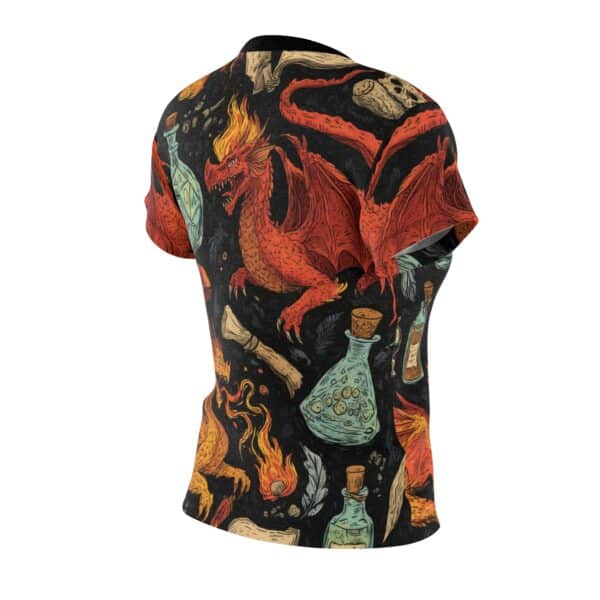 Epic Dragon Fantasy Pattern Women's Cut & Sew Tee (AOP) - Image 4