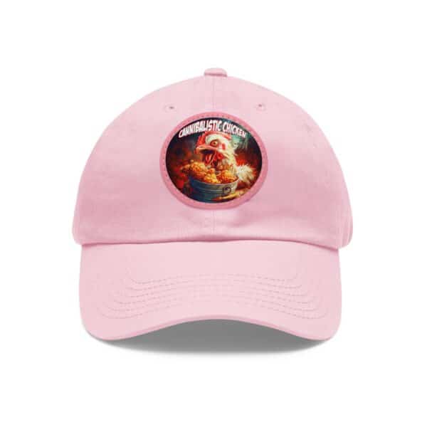 Cannibalistic Chicken Band Artistic Round Leather Patch Dad Hat - Stylish Casual Cap - Image 26