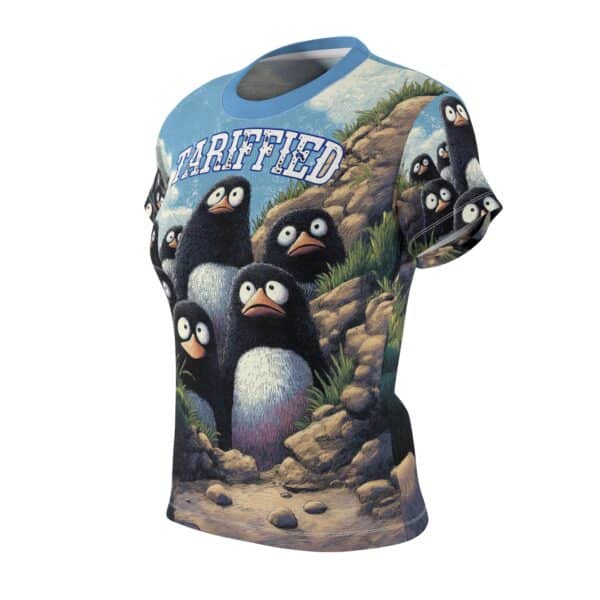 Tariffied Women's Tee – Tariff Fear Is Real (AOP) - Image 3