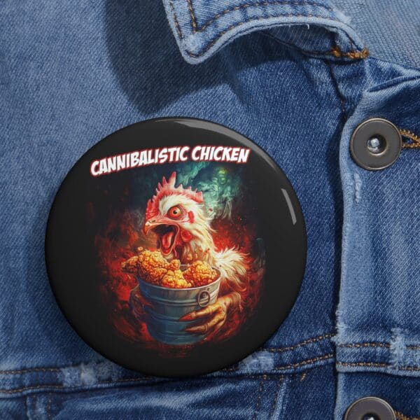 Custom Cannibalistic Chicken Band Pin Buttons | Fun Accessories for Gifting, Collecting, and Fashion - Image 4
