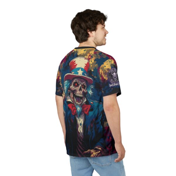 Pop Art Tee Uncle Sam Patriotic 4th Of July Skeletal Uncle Sam Pop 60's Art Style Tee Unisex (AOP) - Image 13