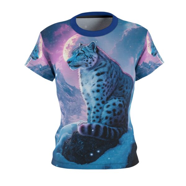 Snow Leopard Women's Tee by Wyldesigns - Wildlife Graphic T-Shirt #WD-D017 (AOP) - Image 5