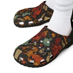 Epic Fantasy Dragon Pattern Clogs