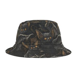 Spooky Cat Bucket Hat - Halloween Fashion Accessory