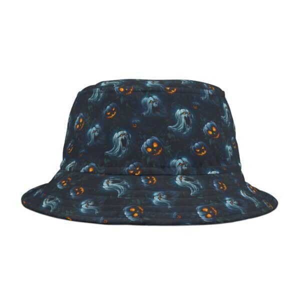 Ghosts & Pumpkins Pattern 2 Bucket Hat - Halloween Fashion Accessory - Image 2