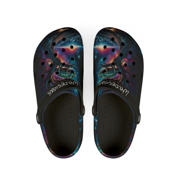 Cosmic Chameleon Design #WD-D004 By Wyldesigns - Clog Shoes - Image 2
