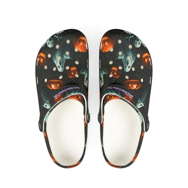 Halloween Ghosts & Pumpkins Pattern 3 Clog Style Shoes - Image 10