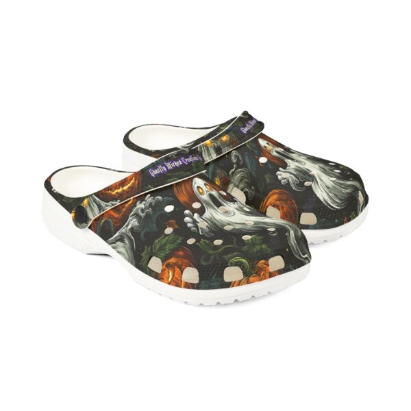 Halloween Ghosts & Pumpkins Pattern 1 Clog Style Shoes - Image 11