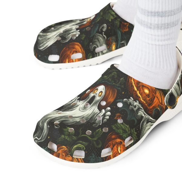 Halloween Ghosts & Pumpkins Pattern 1 Clog Style Shoes - Image 16