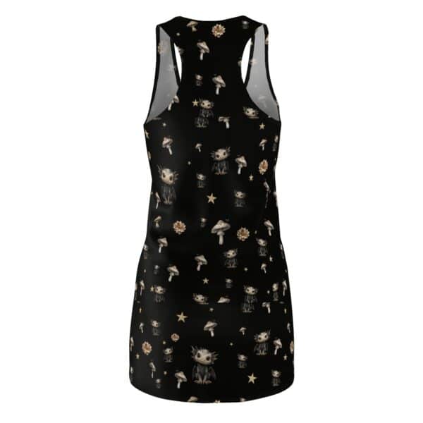 Baby Dragon & Mushrooms Pattern Women's Cut & Sew Racerback Dress (AOP) - Image 2