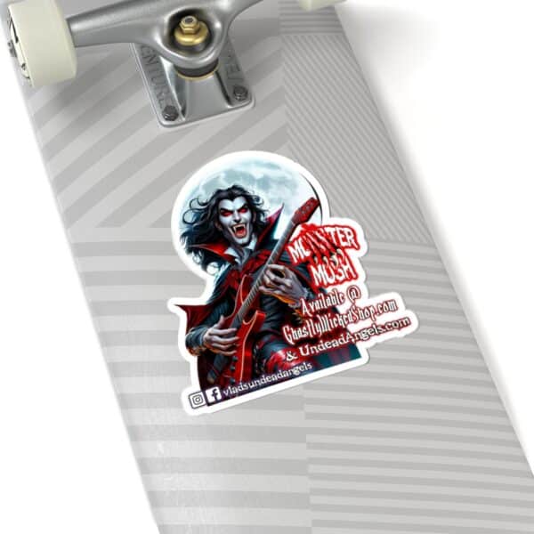 Monster Mosh Dracula Guitarist Promo Style Sticker (Indoor) - Image 5