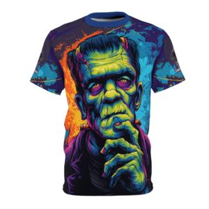 Frankenstein Pop 60's Art Style Tee Unisex (AOP)