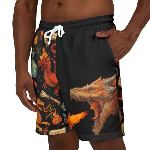 Epic Dragon Swim Shorts - Unisex Beachwear for Fantasy Fans - Image 3