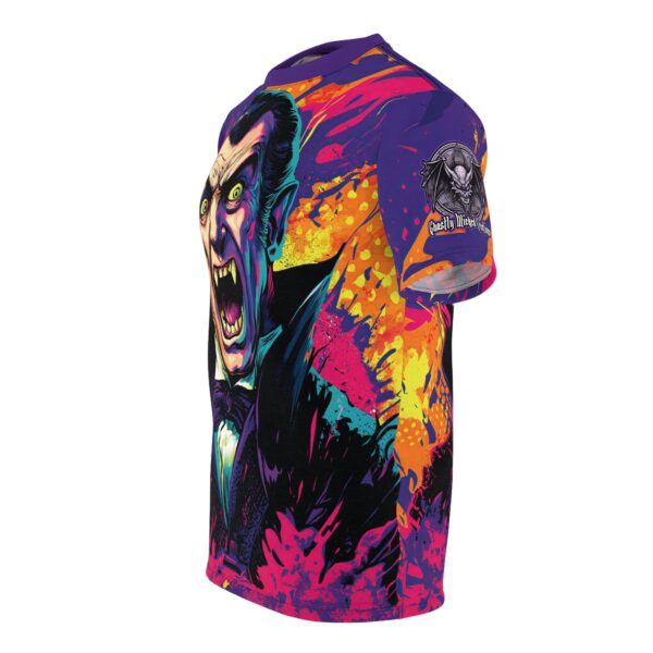 Dracula Pop 60's Art Style Tee Unisex (AOP) - Image 3