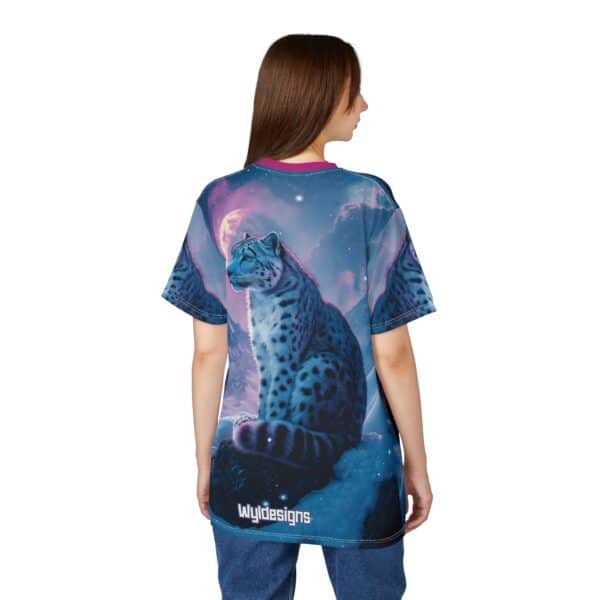 Snow Leopard Unisex Tee by Wyldesigns - Wildlife Graphic T-Shirt #WD-D017 (AOP) - Image 25