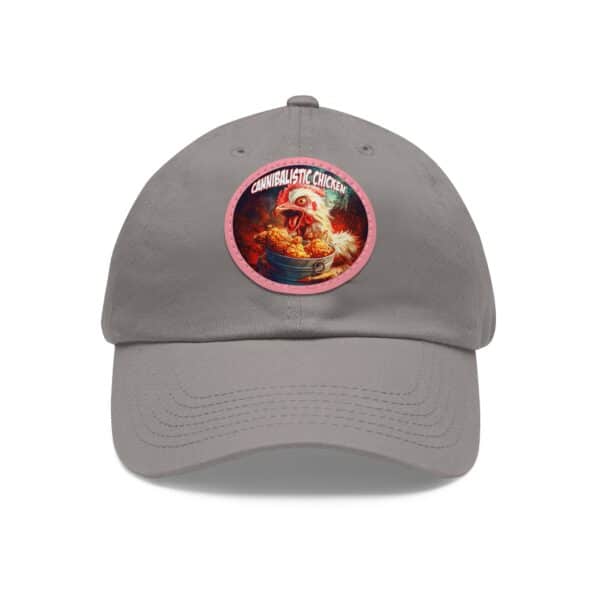 Cannibalistic Chicken Band Artistic Round Leather Patch Dad Hat - Stylish Casual Cap - Image 116