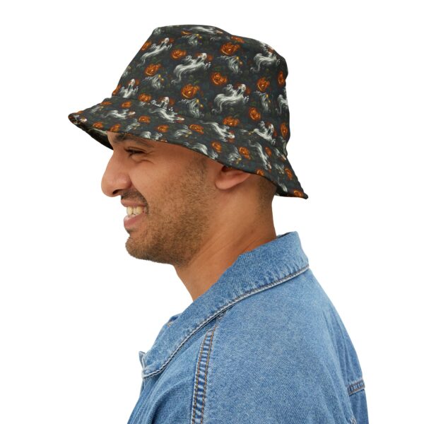 Ghosts & Pumpkins Pattern 1 Bucket Hat - Halloween Fashion Accessory - Image 8