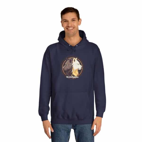 Wolf Howling WD-D001 By Wyldesigns Unisex College Hoodie - Image 19