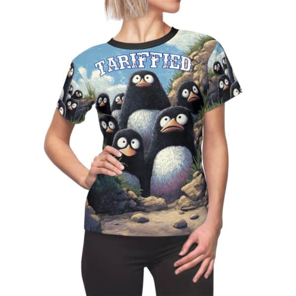 Tariffied Women's Tee – Tariff Fear Is Real (AOP) - Image 8