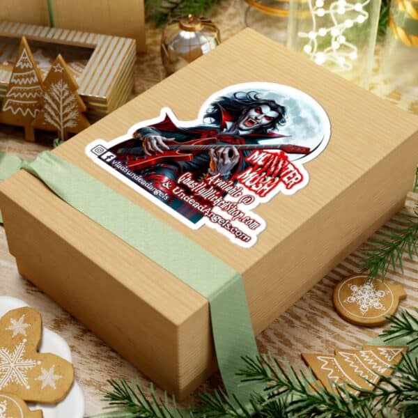 Monster Mosh Dracula Guitarist Promo Style Sticker (Indoor) - Image 6