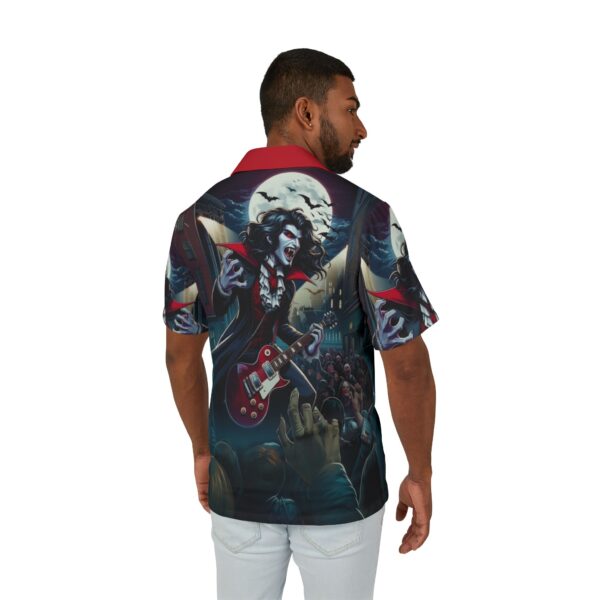 Men's Hawaiian Camp Shirt Monster Mosh 2024 Tour Dracula On Guitar MM-D-D07 - Perfect for Summer Escapes - Image 4