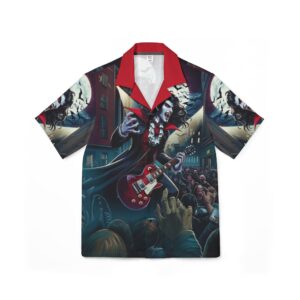Men's Hawaiian Camp Shirt Monster Mosh 2024 Tour Dracula On Guitar MM-D-D07 - Perfect for Summer Escapes