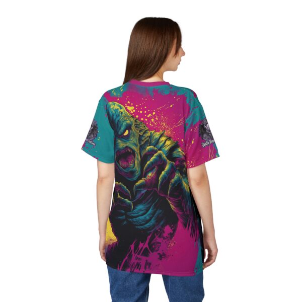 The Creature From The Deep Pop 60's Art Style Tee Unisex (AOP) - Image 14