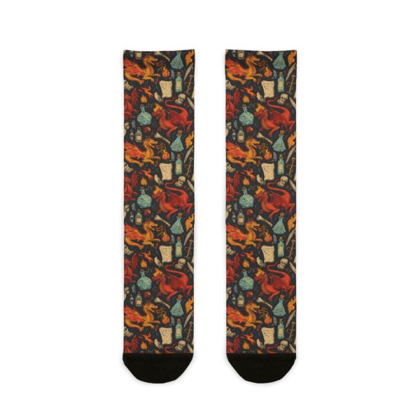 Sublimation Crew Socks - Epic Dragon Pattern D&D Inspired