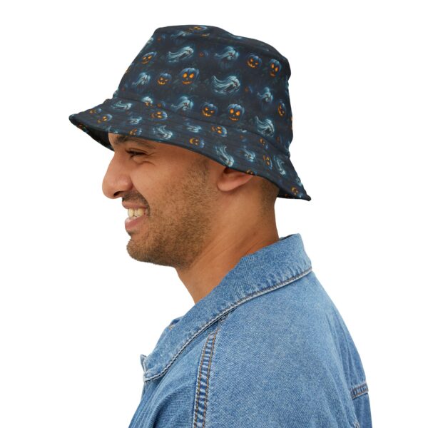Ghosts & Pumpkins Pattern 2 Bucket Hat - Halloween Fashion Accessory - Image 8