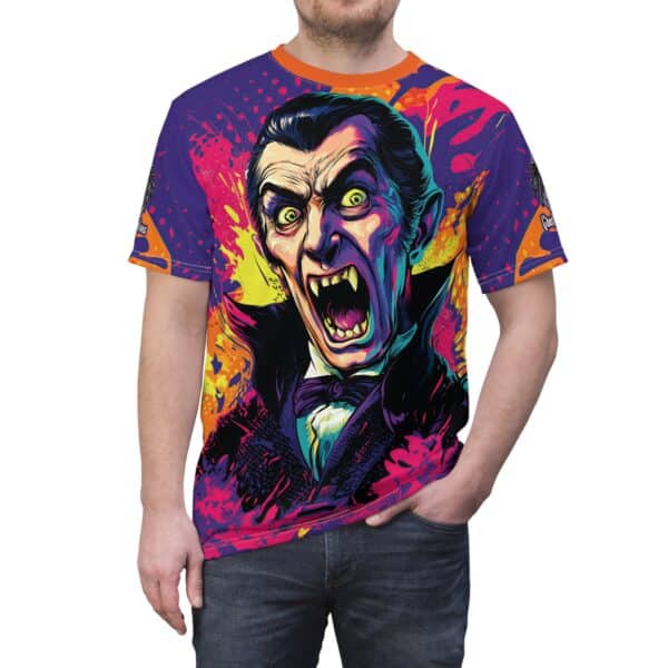 Dracula Pop 60's Art Style Tee Unisex (AOP) - Image 26