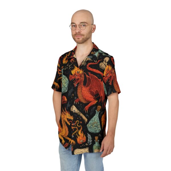 Men's Hawaiian Shirt - Epic Dragon Pattern Adventure, Perfect for Summer Escapes - Image 3