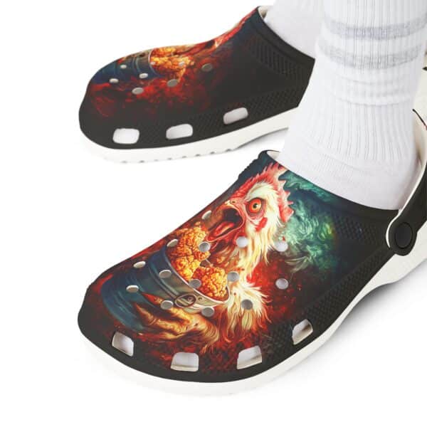 Cannibalistic Chicken Band Design Clog Shoes - Image 16